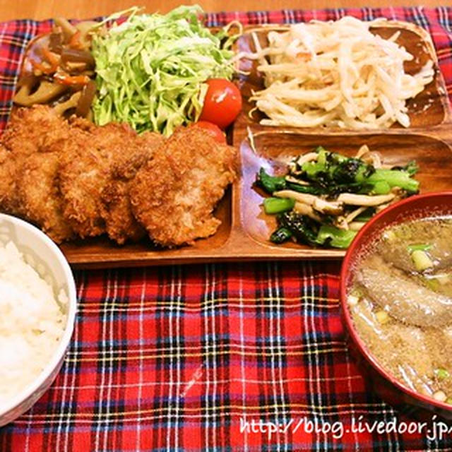 ヒレカツの献立〜２人飯