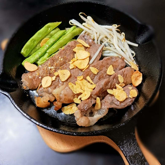 高級A5？溶けてなくなる長崎和牛ステーキスキレット焼き