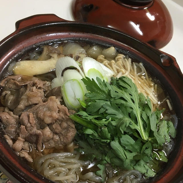 二太郎用の牛すき煮鍋☆☆
