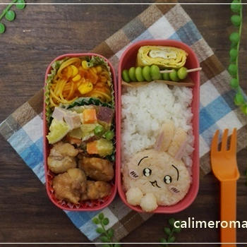 【娘のオベントウ】　ちいかわ☆うさぎのお弁当