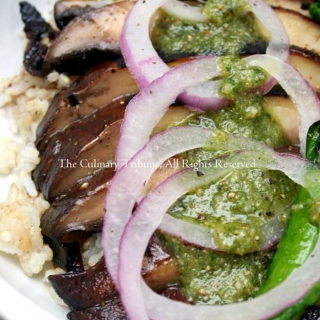 Grilled Portobello Mushroom Steak Rice Bowlポートベロマッシュルームステーキ丼