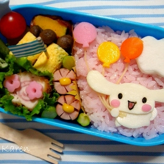 シナモンロールの風船ヴァージョンキャラ弁