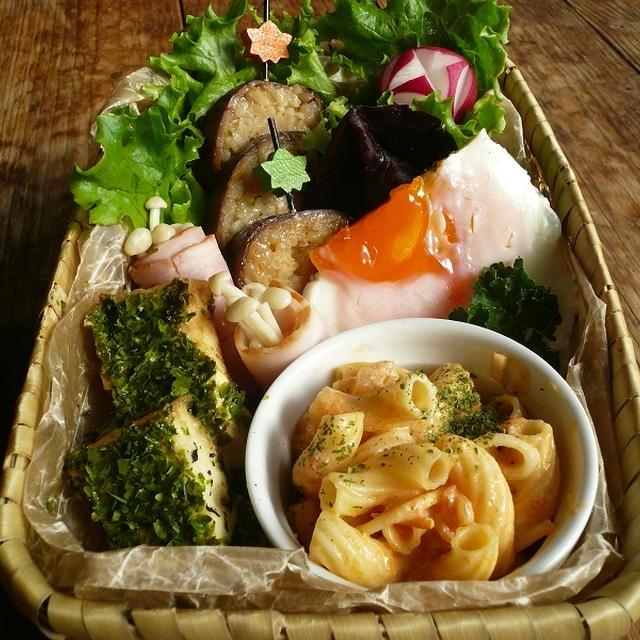 厚揚げの青海苔マヨ焼き弁当♪