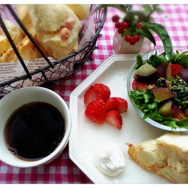 スタバ風♪春の香♪イチゴチョコdeザクザクスコーン(〃^ー^〃)