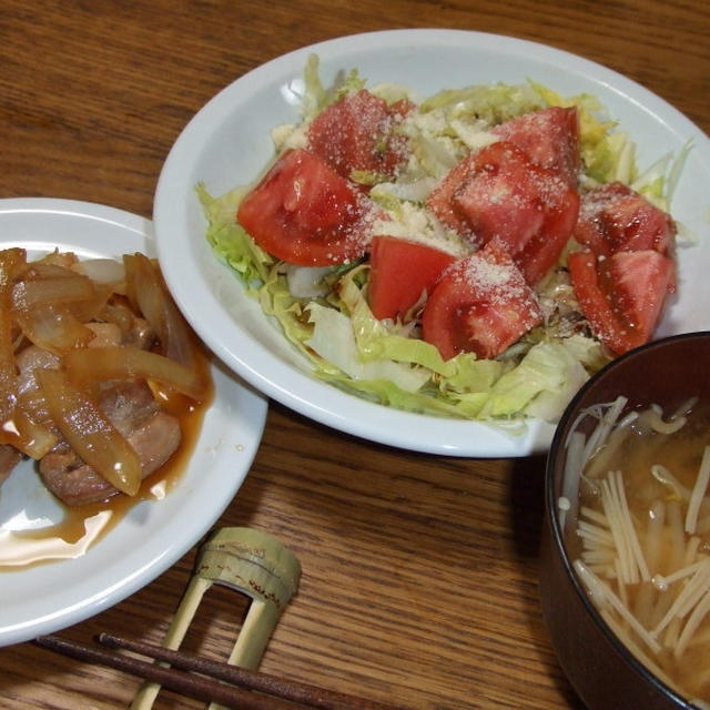 豚バラ肉の生姜焼き　涼しくなる方法