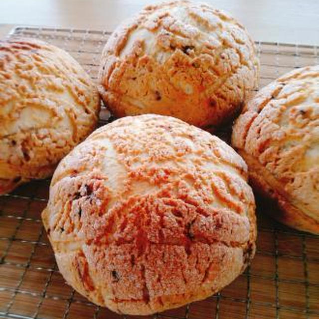 カフェオレクッキーのメロンパン♪コッペパン♪