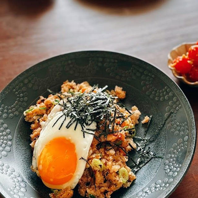 大学生の次女が褒めてくれた♡簡単で間違いなく美味しい【明太バター醤油ライス】と【春菊の明太クリームチーズ和え】