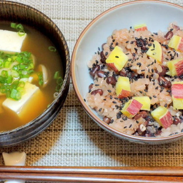 秋の味覚、鳴門金時inお赤飯♪