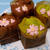 春の花カップケーキ(チョコと抹茶の２種)☆簡単パウンドケーキアレンジでホワイトデーのラッピング