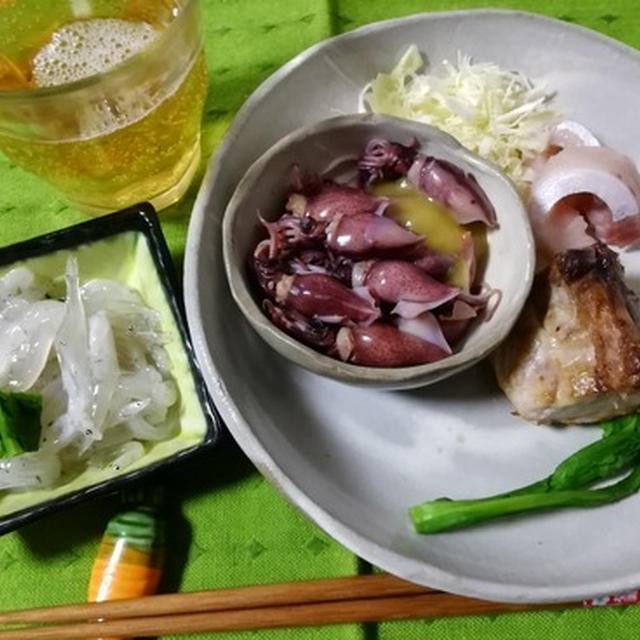 三重県産まつりぶりとホタルイカ！白魚もそえちゃえ！
