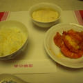 大正海老の辛子ソース煮＆マッシュルームと鶏のささみのスープ＠東京會舘クッキングスクール