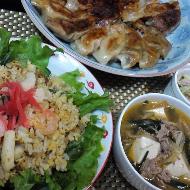 遊び心満載で！楽しい！ロシアンルーレット餃子　de　夕食　＆　息子の変化に喜び。
