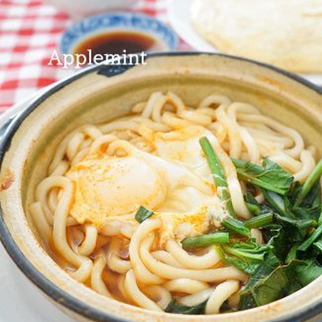 韓国風煮込みうどんと肉じゃがの晩ごはん