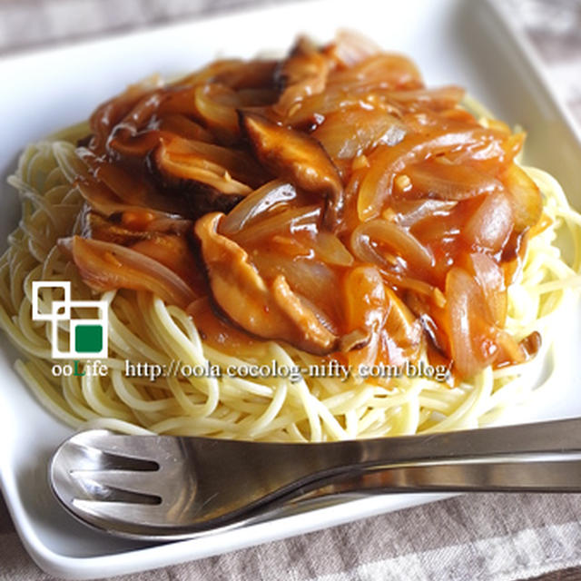中華風☆椎茸のあんかけパスタ