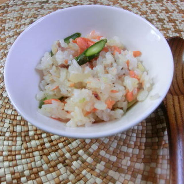 塩麹鮭の炒飯