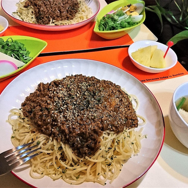 我が家のイチオシ【カレーミートスパゲティ】de 休日ランチ　＆　スパイス大使！！