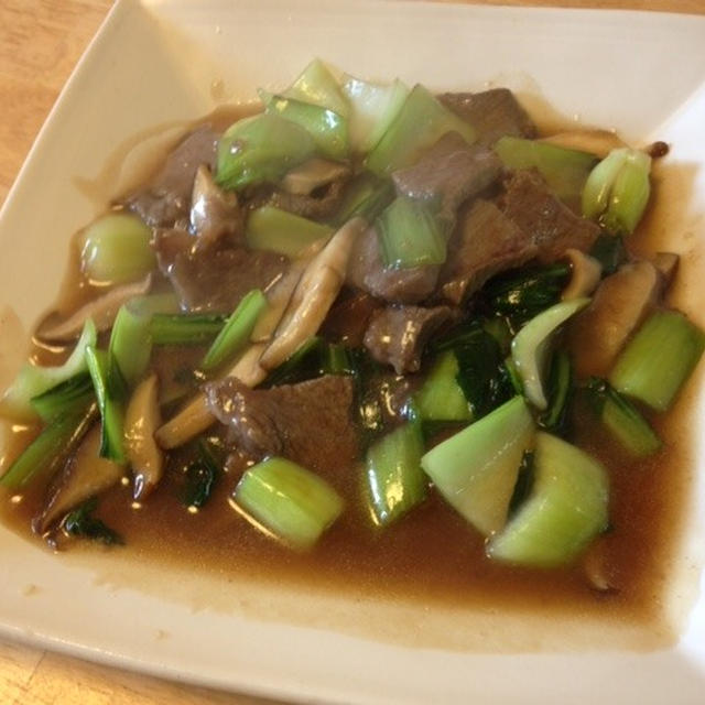 昨日は青梗菜と牛肉のオイスターソース炒めなど～