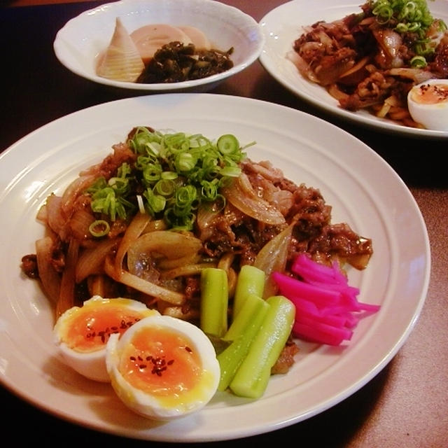 若竹煮と焼きうどん