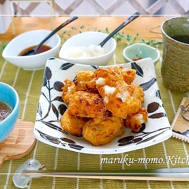 モチモチお餅入り＊ジャコとネギの『まさご揚げ』♪