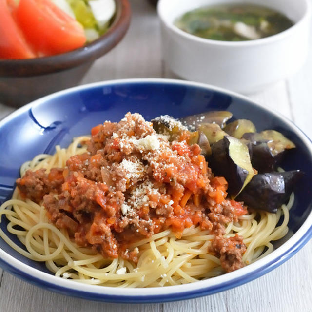 わが家にしては珍しく！？夜のパスタの晩ごはん。