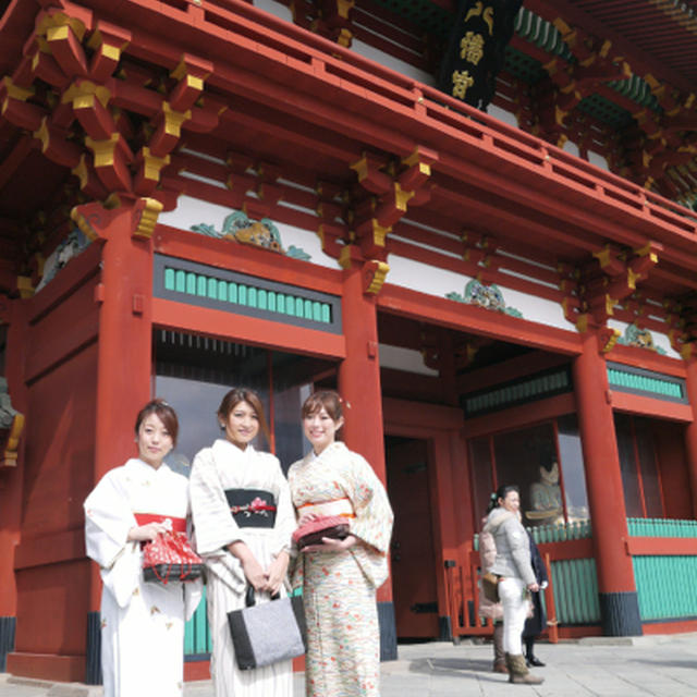 着物で鎌倉散策☆鶴岡八幡宮