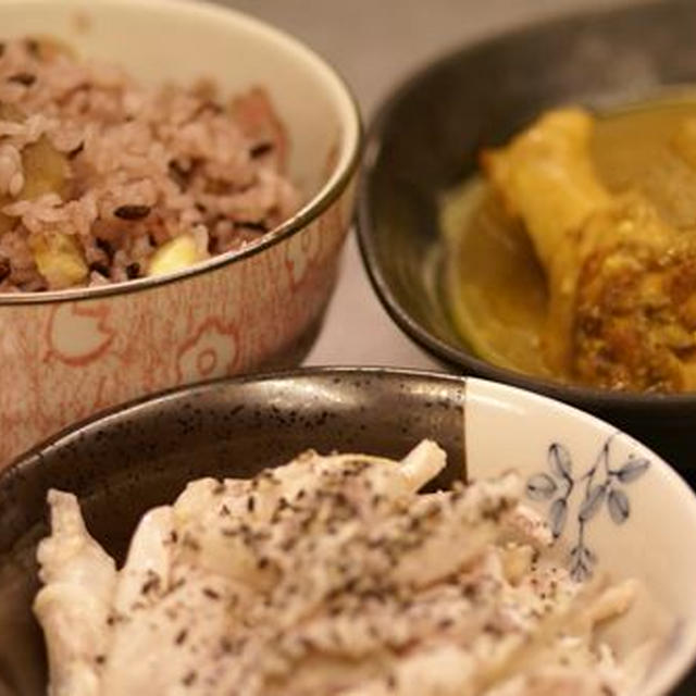 鶏手羽元とこんにゃくのカレースープ煮　　（胡豆昆まかないレシピ）