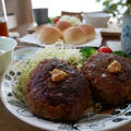 れんこん入り和風ハンバーグ、昼ごはん#本日のおうちごはん