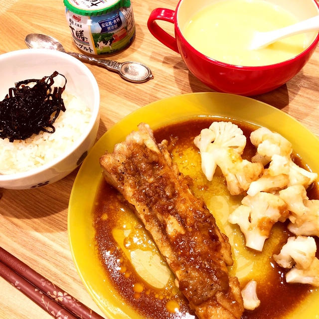 カジキハーモニカのバター醤油ソテー