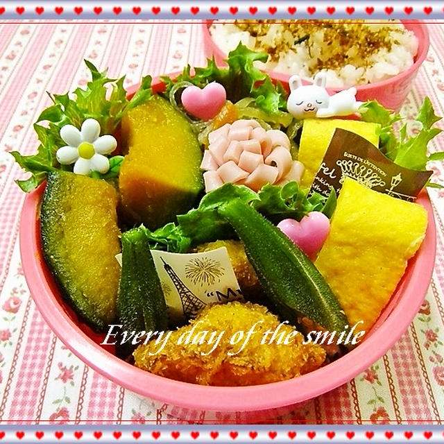 チキンカツ＆美味しいカボチャ煮で本日（9/29）のお弁当♪