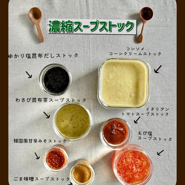 【つくりおき】濃縮スープストック　７種類