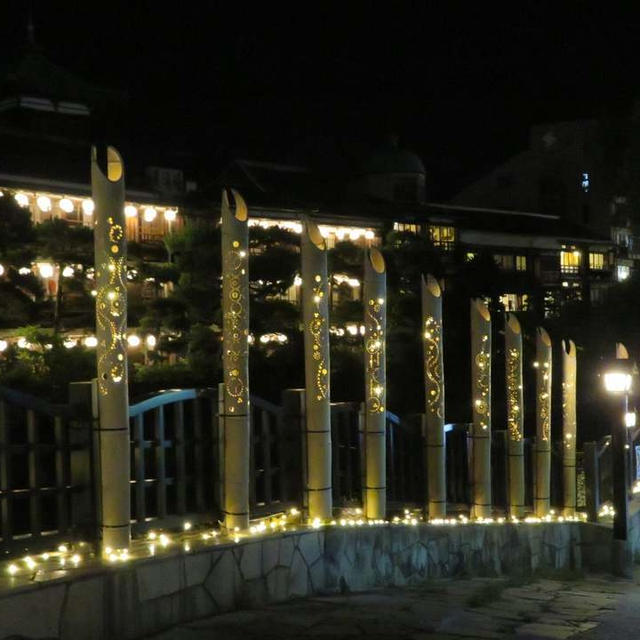 家族旅行1日目★夜の竹あかり