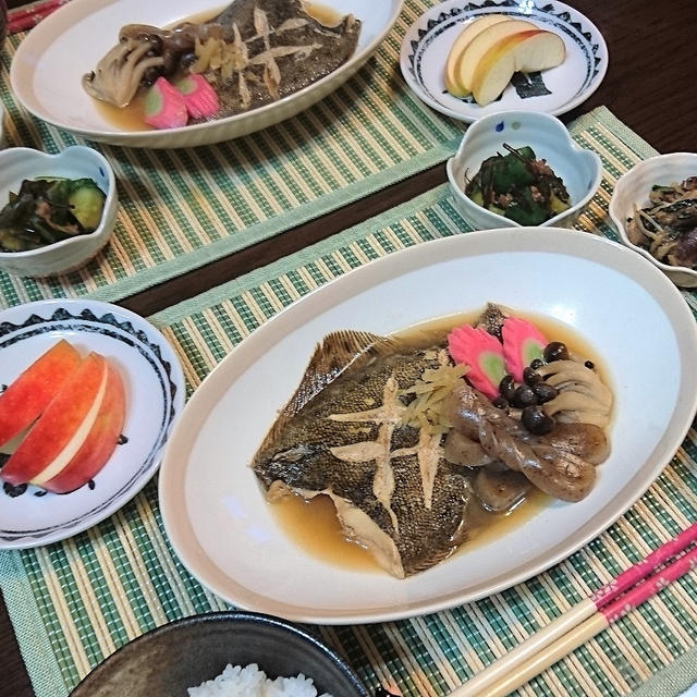 我が家のイチオシ【真ガレイの煮魚】de夕食　＆　新人戦！先日まで落ち込んでいた息子！？
