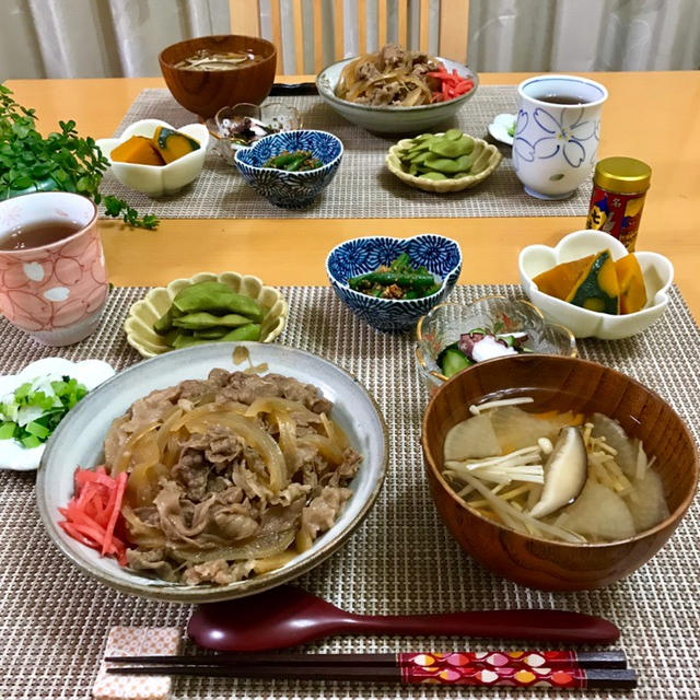 玉ねぎたっぷり牛丼！