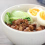大豆ミートでなんちゃって魯肉飯（ルーローハン）