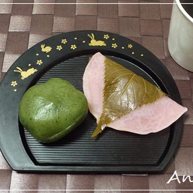 ☆桜餅＆蓬大福と Aromaboy のコーヒー☆