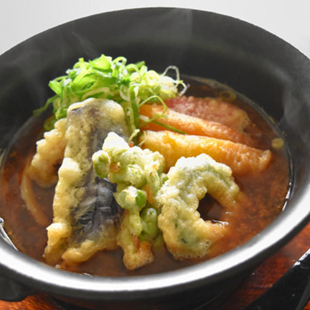 【ぐんまクッキングアンバサダー】夏野菜の天ぷら味噌煮込みうどん。天丼やぶっかけそばにも。