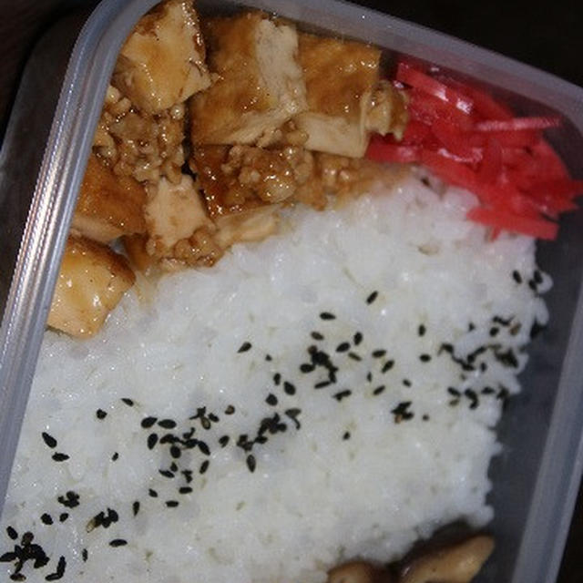 6月23日　　鶏肉と厚揚げの オイスターソース炒め弁当