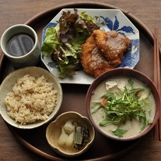 初詣は秩父へお出かけ　＆　一汁一菜ごはん　鶏ムネ肉のわらじカツ風　甘味噌だれ　とか