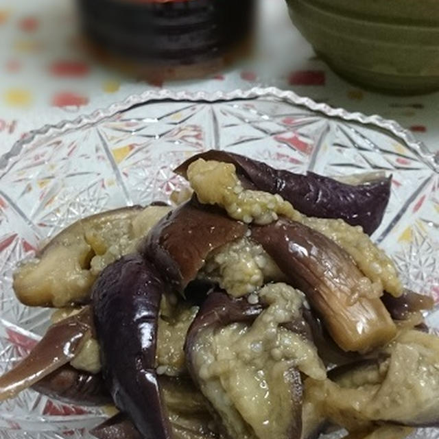 追いがつおつゆでパパッと茄子のお浸し