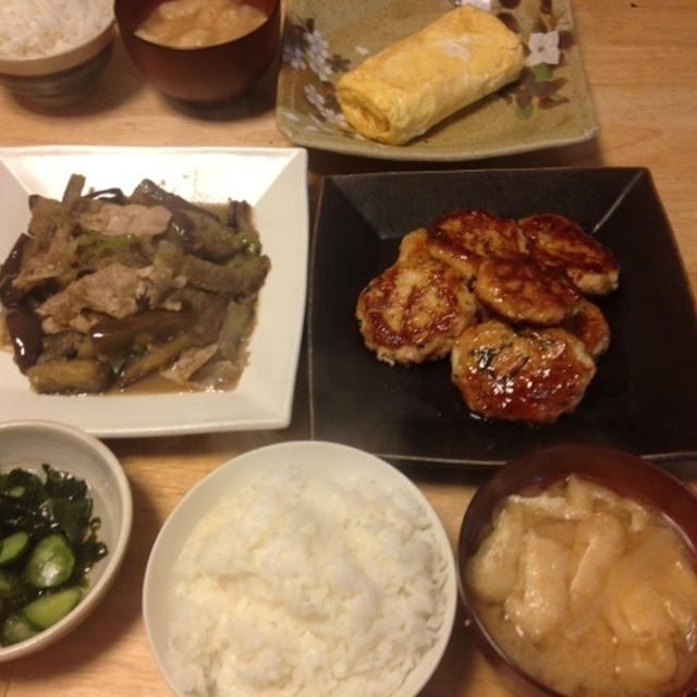 昨夜は茄子と豚肉のみぞれ煮など～