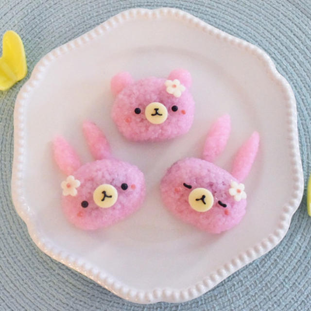 レンジでかんたん♪うさくま桜餅♡ひなまつり