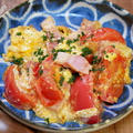 トマトをガッツリ食べよう「トマトのチーズガーリックエッグ炒め」＆「昨日は毎日新聞連載日でした」