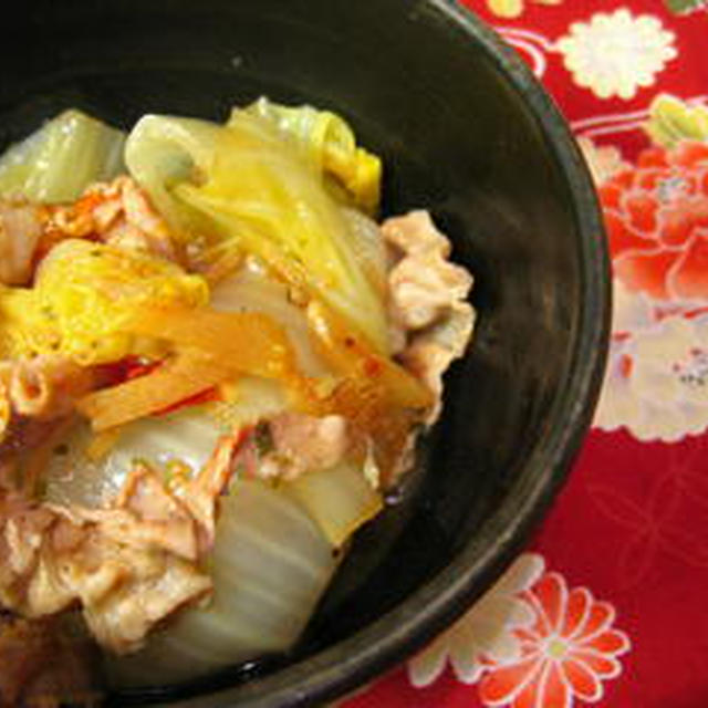 豚肉でビタミン補給『白菜と豚バラあっさり蒸し』