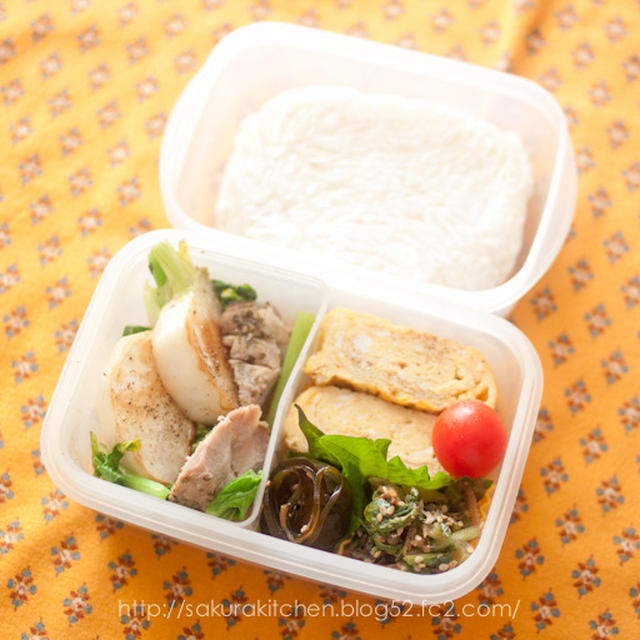 ワタシ用お弁当『焼いた蕪とハーブ塩豚』