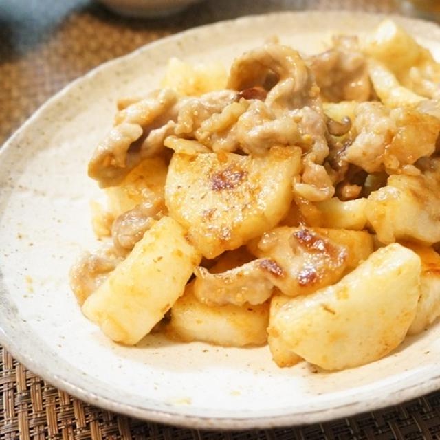 豚肉と長芋の味噌炒めとおみやげ♪