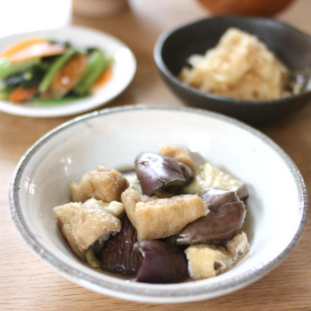 晩ごはん・その41【なすと油揚げの煮物ほか九州野菜づくし！】