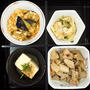筑前煮、麻婆ナス他の弁当