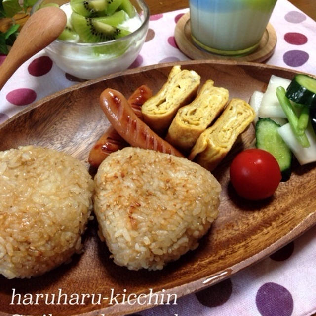 定番♡チーズin焼きおにぎり〜今日の補食