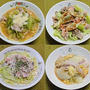 豚肉と白菜のレンジ酒蒸し、他：野菜食日記[832]-[835]