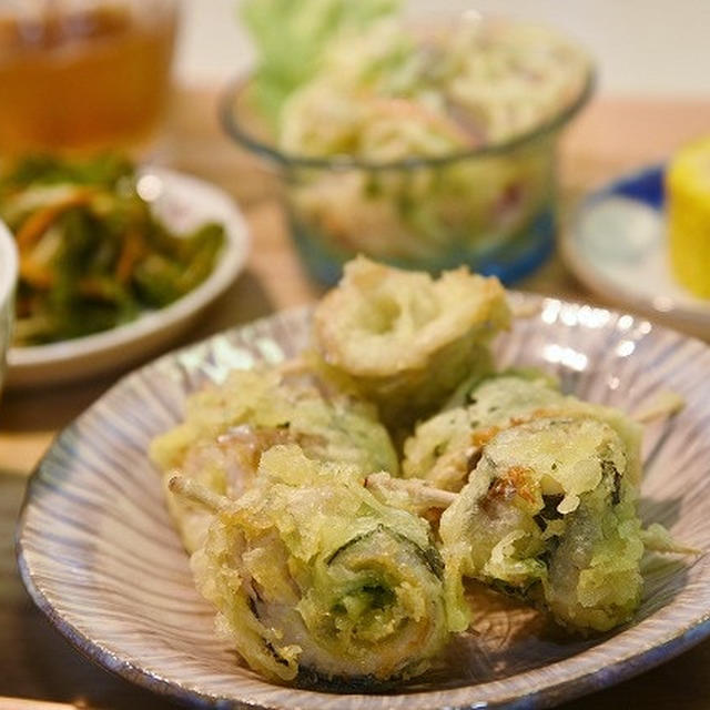 鯵の大葉巻き天ぷら